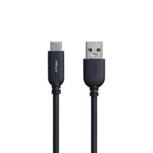 USB-A to USB-C 2.0 Black Cable 1m