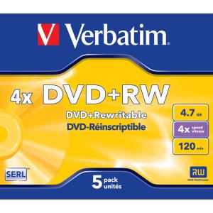 DVD+rw Media 4.7GB 4x Datalife Plus 5-pk With Jewel Case