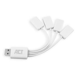 USB Hub 2.0 4x USB-A Flexible White