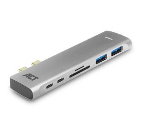Converter USB-C Thunderbolt 3 - HDMI / 2 x USB-A / 2 x USB-C / card-reader / Thunderbolt Pass-throug