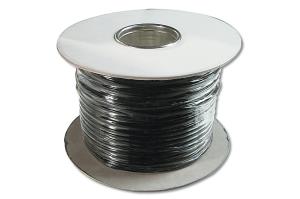 Flat telephone installation cable 4 Wire Length 10m AWG 26 black