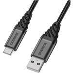 USB-C to USB-A Cable | Premium - Dark Ash (Black) - 3m